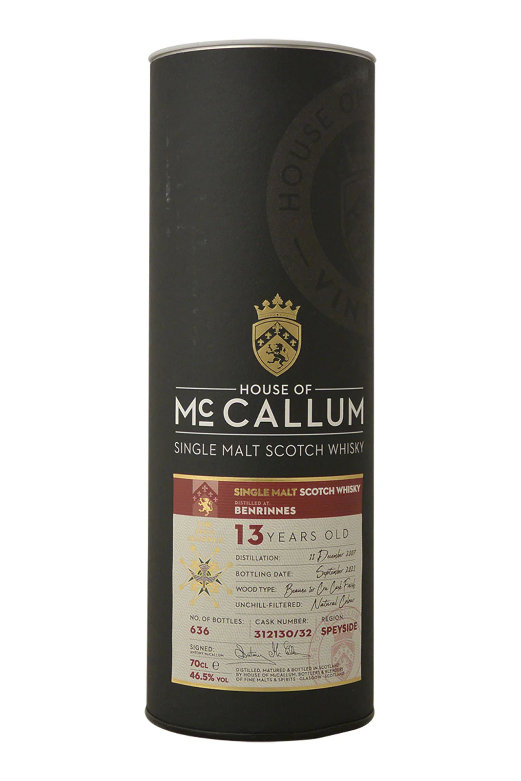 House of McCallum Benrinnes 13 Year Old Beaune 1er Cru Cask Finish - Image 5