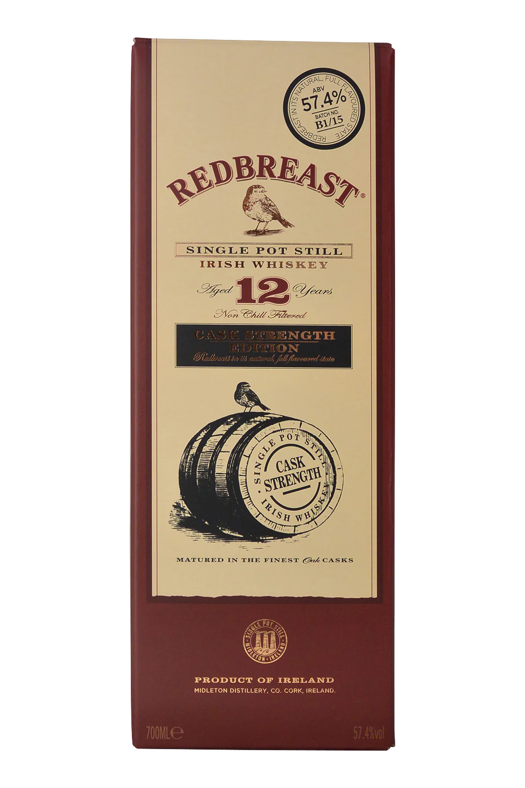 Redbreast 12 Year Old Single pot Still Cask Stength - Image 4