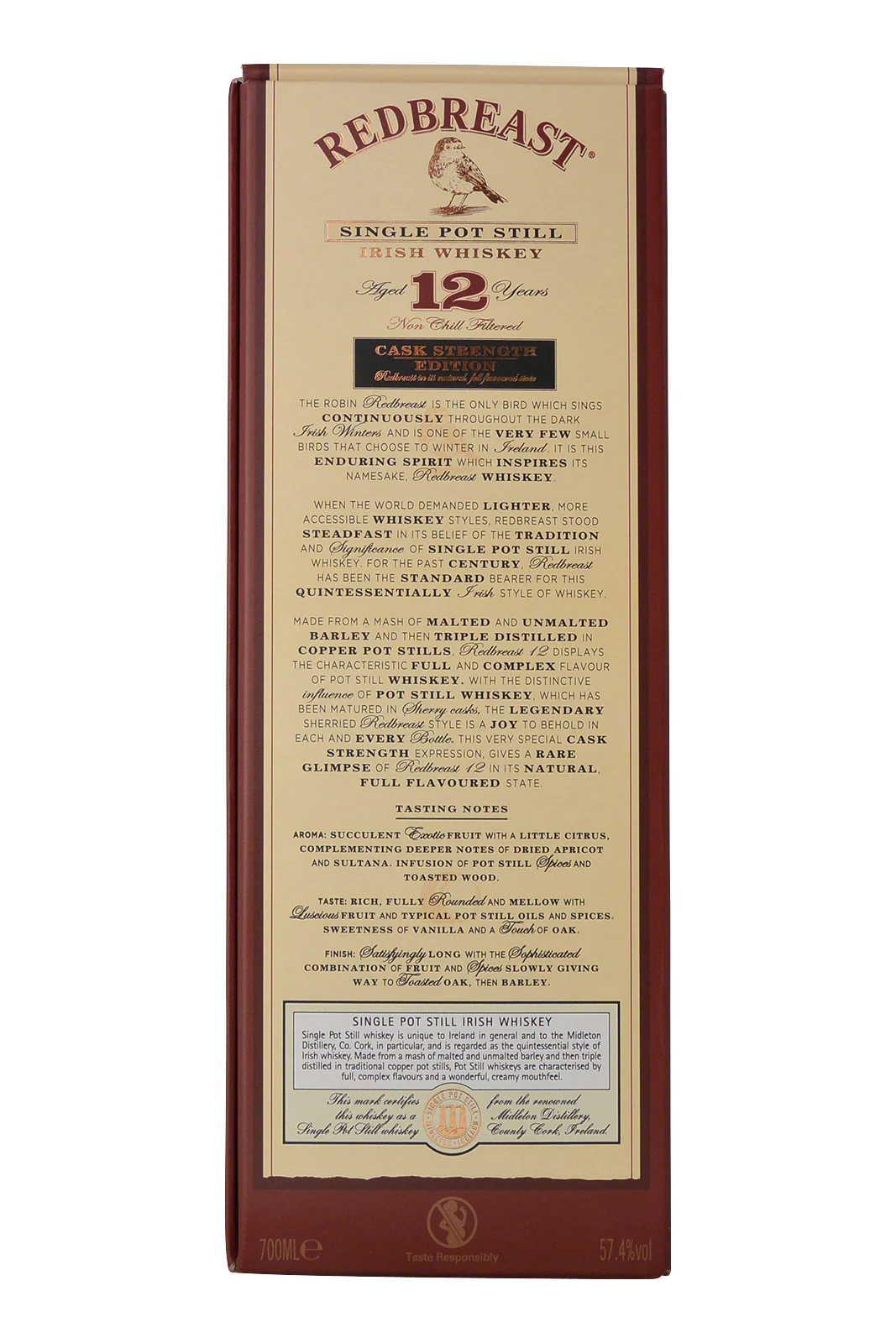 Redbreast 12 Year Old Single pot Still Cask Stength - Image 5