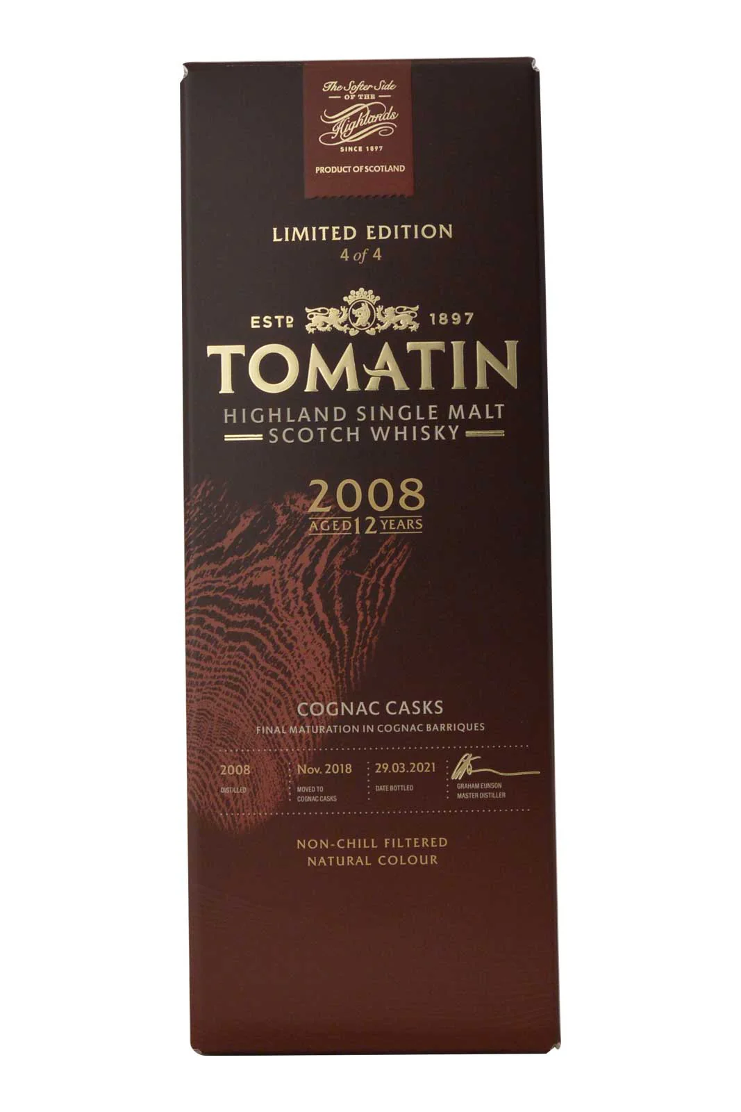 Tomatin 12 Year Old 2008 Cognac Cask Finish - French Collection - Image 4